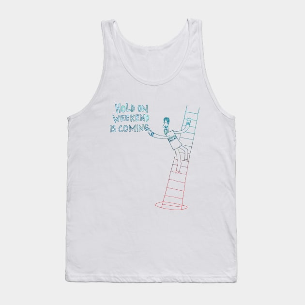 Weekend is Coming Illustration Tank Top by Elefunk